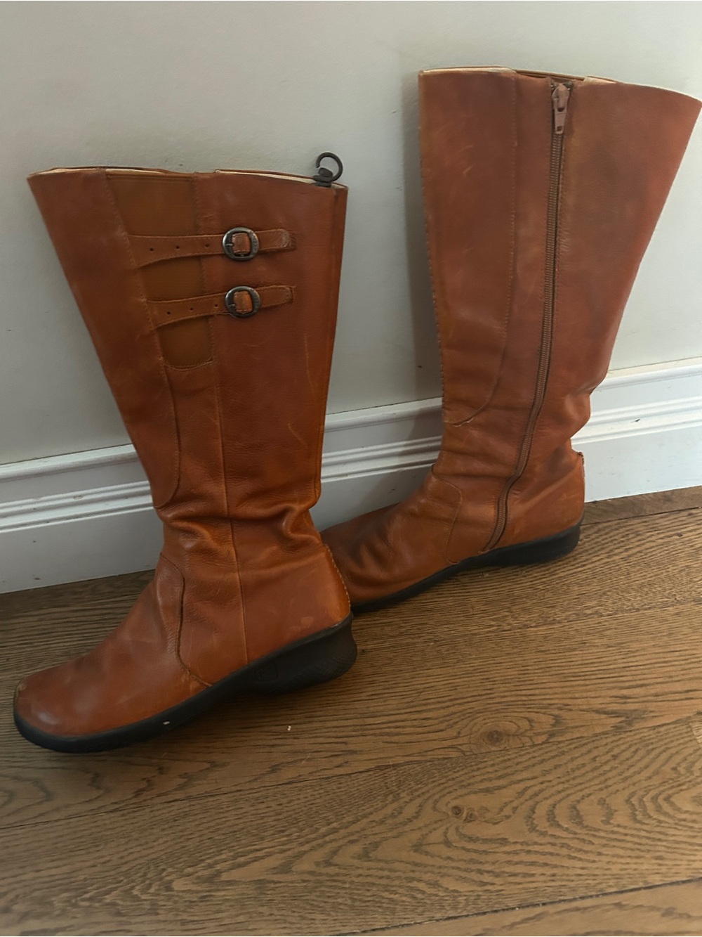 Women's Tall Boots in Cognac Brown size US 11 / EU 42